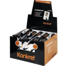 Konkret täckplastdisplay med flera rullar täckplast