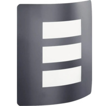 Grå vägglampa med tre horisontella ljusöppningar