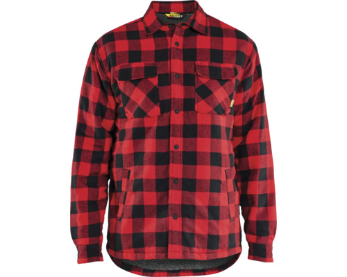 Flanellskjorta BLÅKLÄDER piléfodrad röd/svart strl. XXL Skjorta i flanell med rutigt mönster
