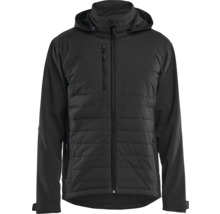 Svart quiltad jacka med huva