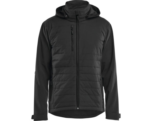 Hybridjacka BLÅKLÄDER svart strl. XXL Svart quiltad jacka med huva