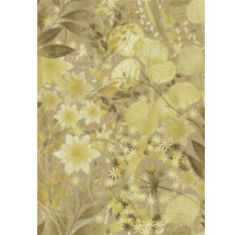 Tapet med blommönster av blad och blommor