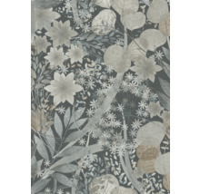 Tapet med blommönster och bladmönster