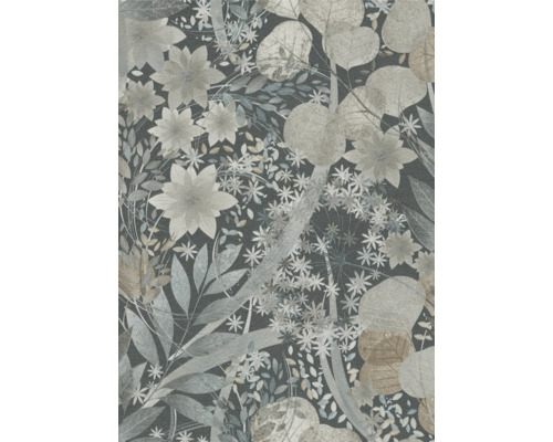 Tapet med blommönster och bladmönster