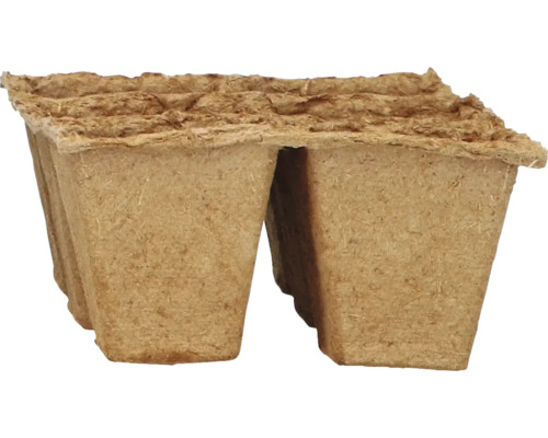 Odlingskrukor av växtfibrer i förpackning