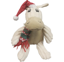 Mjukdjursåsna med julmössa och halsduk