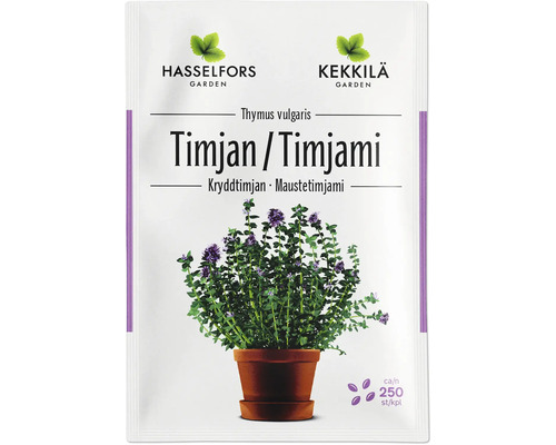 Fröpaket timjan från Hasselfors och Kekkilä Garden
