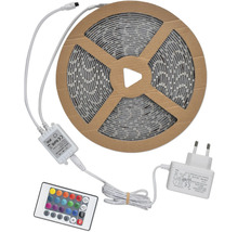 LED-strip på rulle med fjärrkontroll och nätadapter