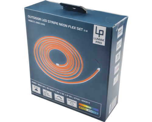 Lumak Pro Outdoor LED Stripe Neon Flex Set 5 meter förpackning