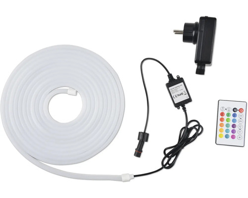 LED-ljusslang med kontakt, styrenhet och fjärrkontroll