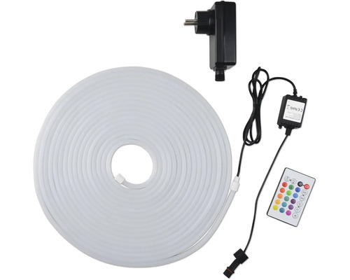 LED-ljusslang med fjärrkontroll och nätadapter