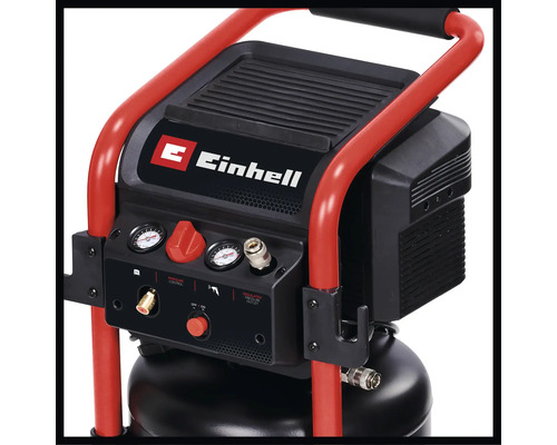 Einhell kompressor med tryckindikator och bärram