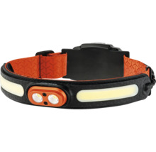 Pannlampa med flexibelt ljusband och justerbart huvudband