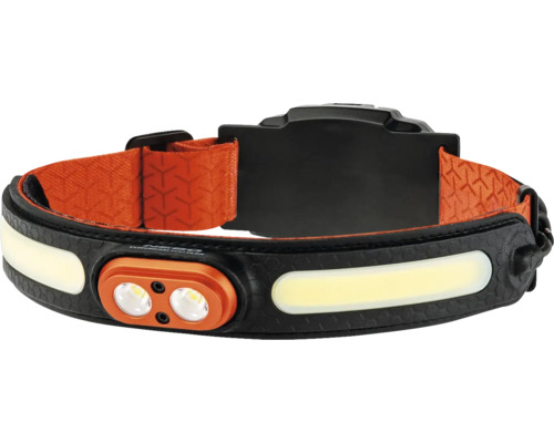 Pannlampa med flexibelt ljusband och justerbart huvudband