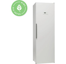 Fristående vit frys med Nimo Eco Dryer-sigill.