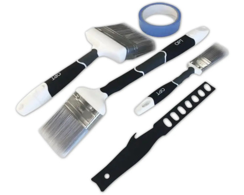 Färgrollerset med maskeringstejp och spackel