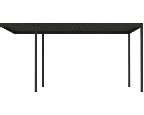 Paviljong med rektangulärt tak och stödjande stolpar