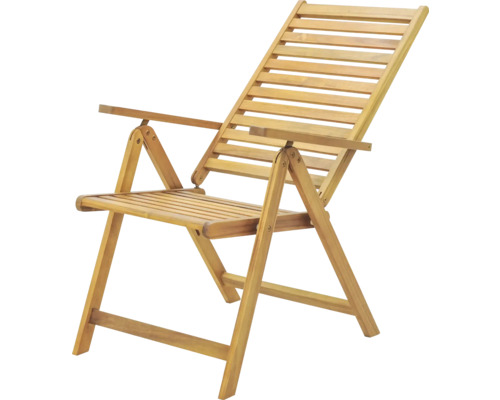 Träsolstol med armstöd