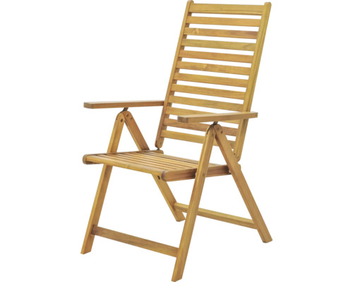 Positionsstol GARDEN PLACE Lina 58,5x71x110cm trä Trädgårdsstol i trä med armstöd