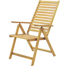 Träsolstol med armstöd för utomhusbruk
