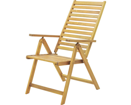 Träsolstol med armstöd för utomhusbruk