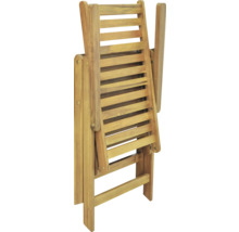Hopfällbar liggstol i trä för utomhusbruk