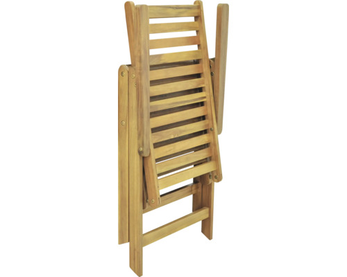 Hopfällbar liggstol i trä för utomhusbruk