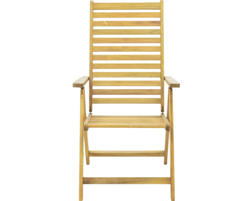 Träfärgad trädgårdsstol med armstöd