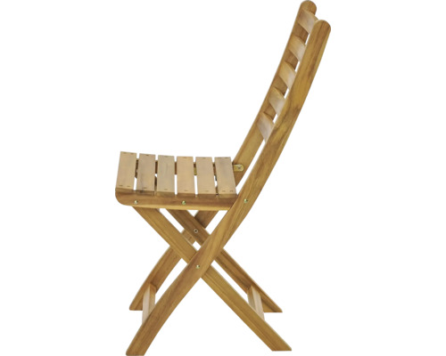 Hopfällbar trästol för utomhusbruk