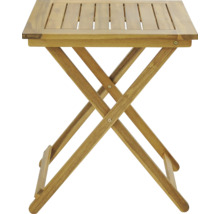 Fyrkantigt hopfällbart träbord för utomhusbruk