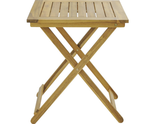 Fyrkantigt hopfällbart träbord för utomhusbruk