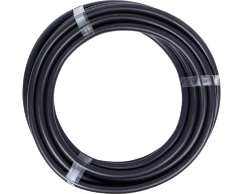 Hoprullad svart vattenslang