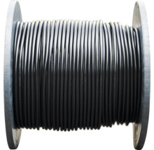 Kabeltrumma med svart kabel