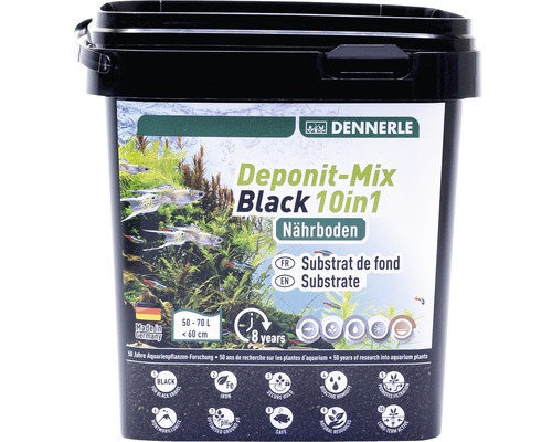Bottengrund DENNERLE Deponit-mix black 10-i-1 2,4kg