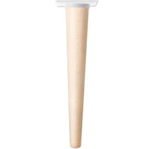 En enda möbelben av trä med en monteringsplatta.