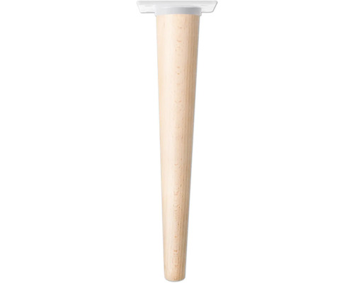 En enda möbelben av trä med en monteringsplatta.