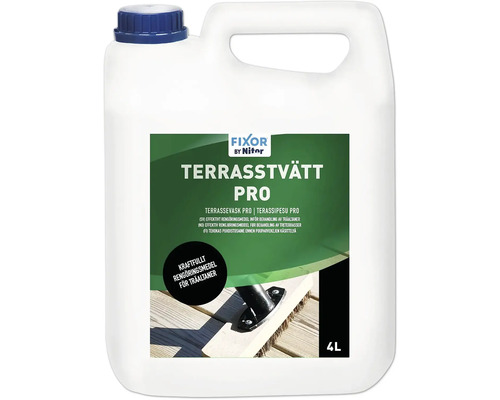 Terrassrengöring i en 4-liters plastflaska