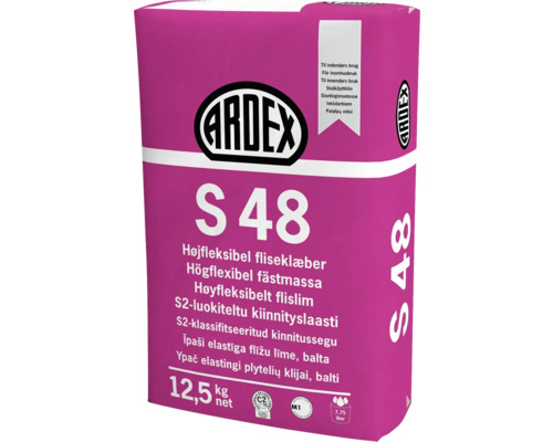 Plattsättningslim ARDEX S48 12,5kg Ardex S 48 högflexibelt fix i 12,5 kilograms säck