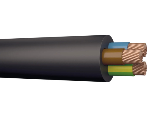 Gummikabel DRAKA H07RN-F svart 10m Elektrisk kabel med flera ledare