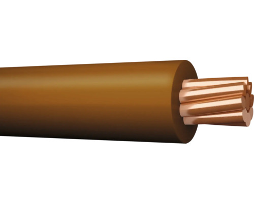 Installationskabel DRAKA H07V-K brun 20m Elektrisk kabel med kopparledare och isolering