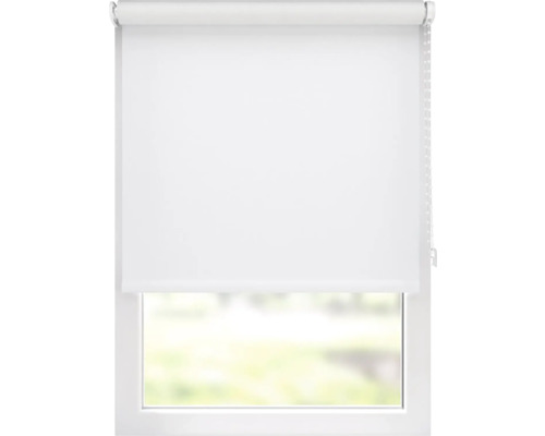 Vit rullgardin på fönster för ljusreglering