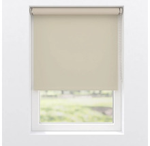 Fönster med beige rullgardin