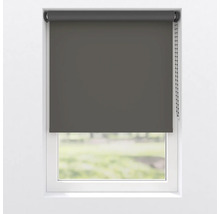 Mörkgrå rullgardin på fönstret