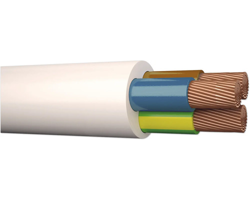 Installationskabel DRAKA 3G1,5mm² vit 100m Elkabel med tre ledare