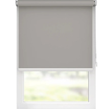 Grå rullgardin på ett fönster