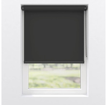 Svart rullgardin på fönstret