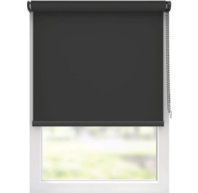 Mörkgrå rullgardin på fönstret