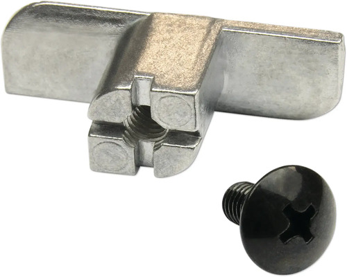 Metallvingmutter med matchande skruv