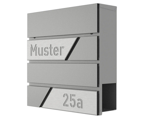 Brevlåda med skrivfält för namn och husnummer