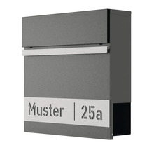 Brevlåda med mönster och husnummer 25a